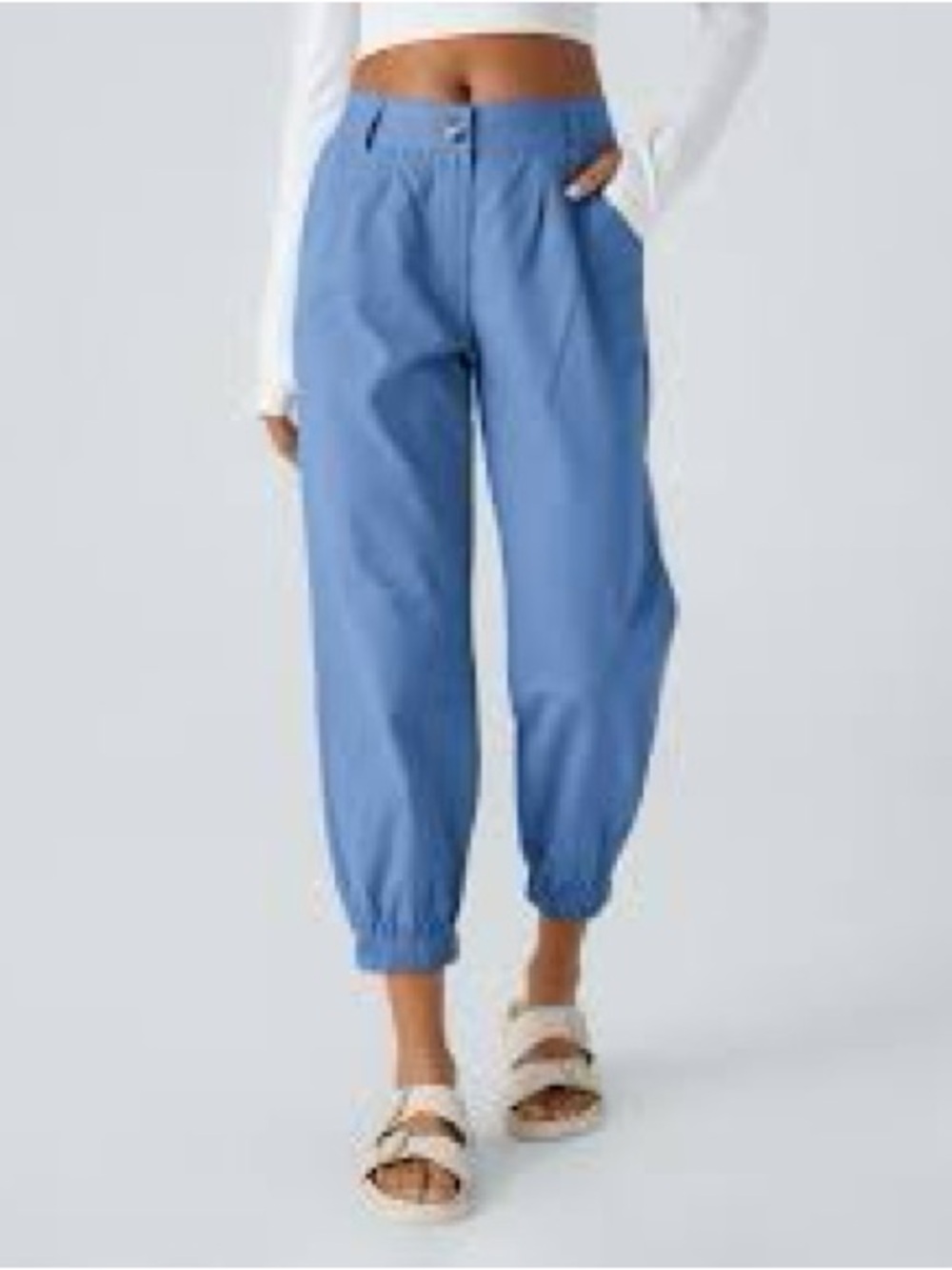 HALARA Sky Blue High-Rise Jogger Pants